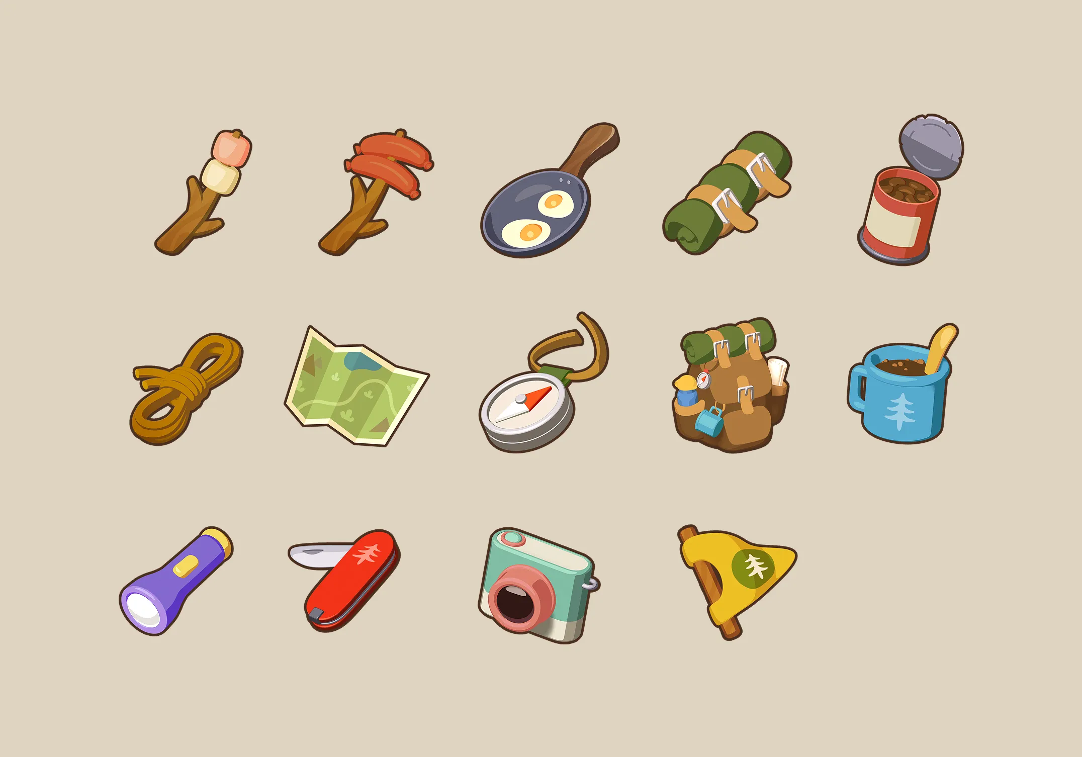 Camping Icon Set