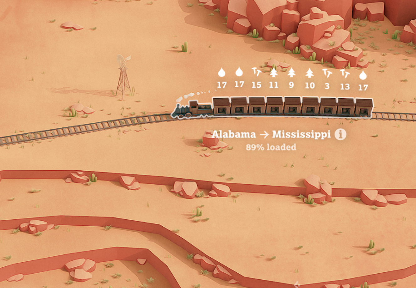 Art Direction/UI for The Railroad to the West