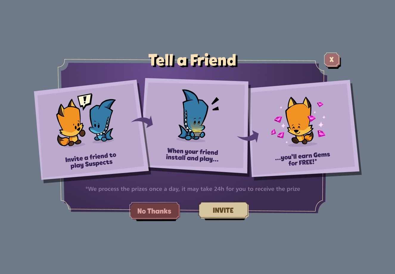 UX/UI for Suspects – Wildlife Studios